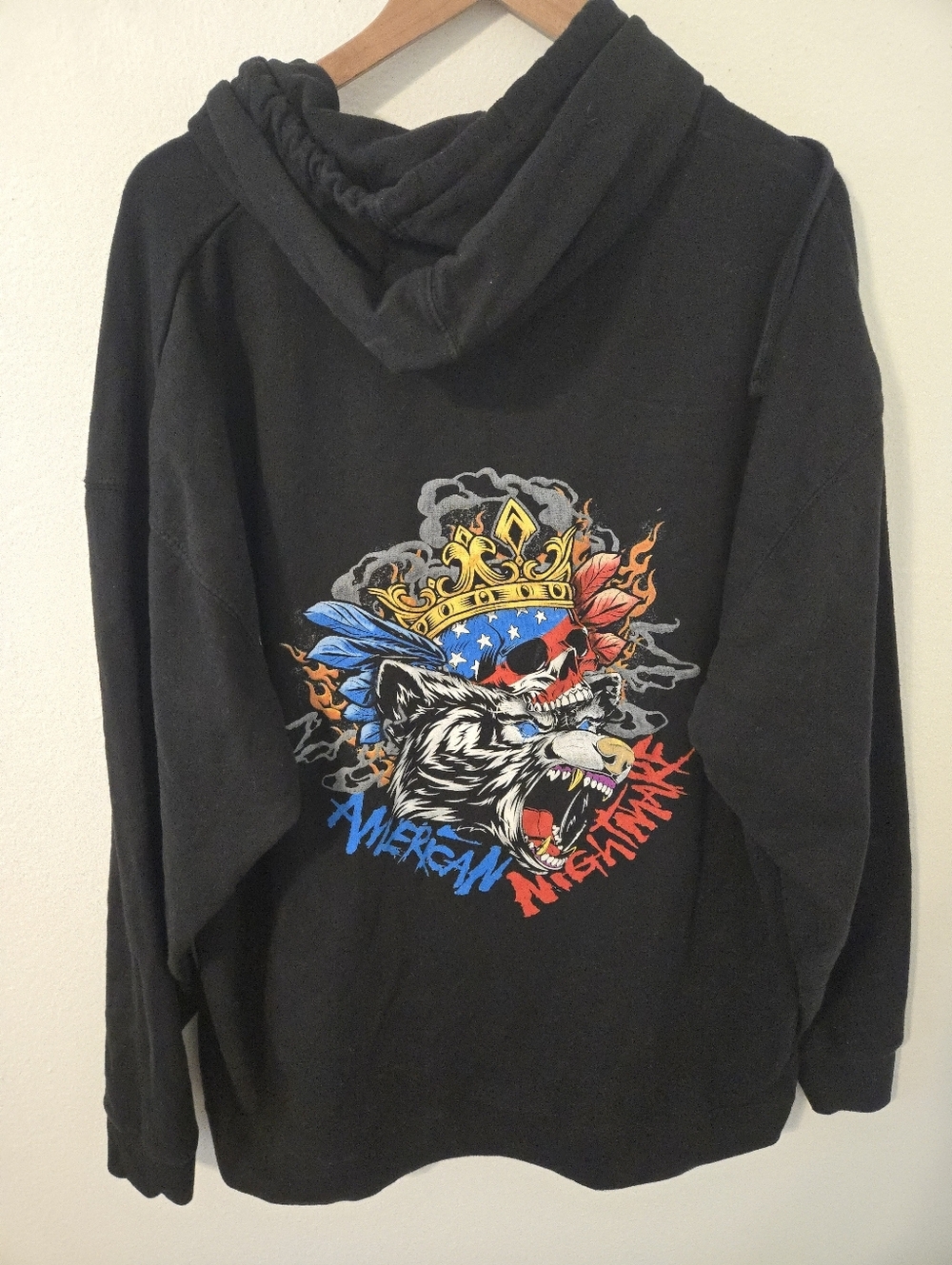 WWE Cody Rhodes American Nightmare Hoodie Mens 3XL Black Double Sided Print XXXL